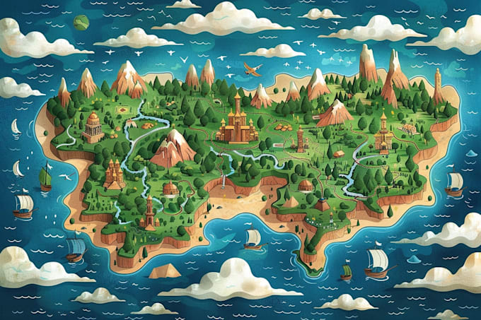 draw a vector map in illustrator