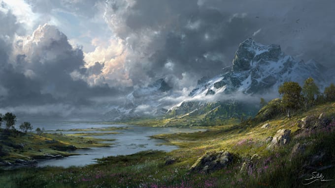 design stunning fantasy landscape