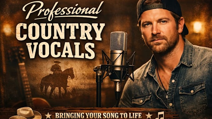 Record a professional country rock vocal male pop singer songwriter by ...