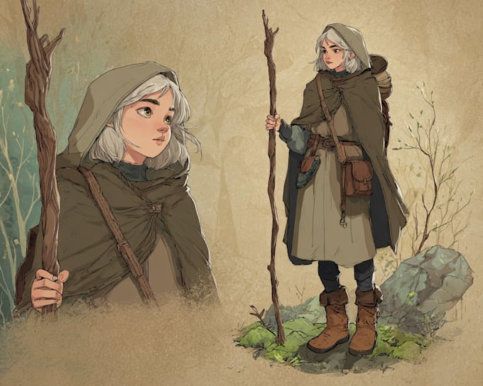 craft personalized fantasy character concept art