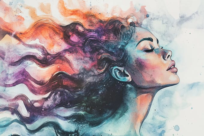 draw a unique watercolor illustration