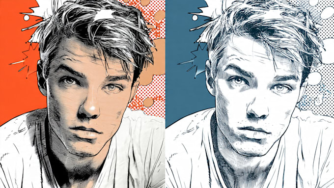 Turn your portrait into comic book style illustration by Ramonaerry ...