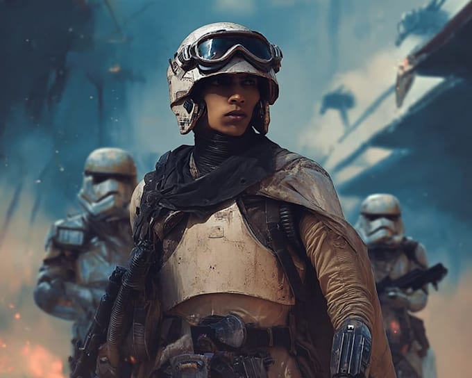 design unique star wars sci fi character portraits