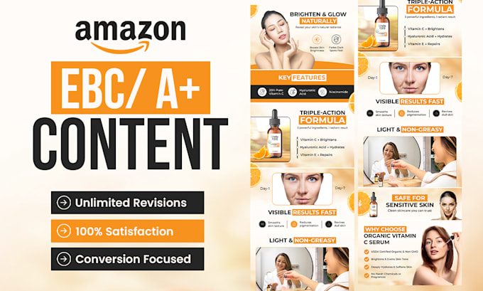 design amazon a plus content, ebc design and product images