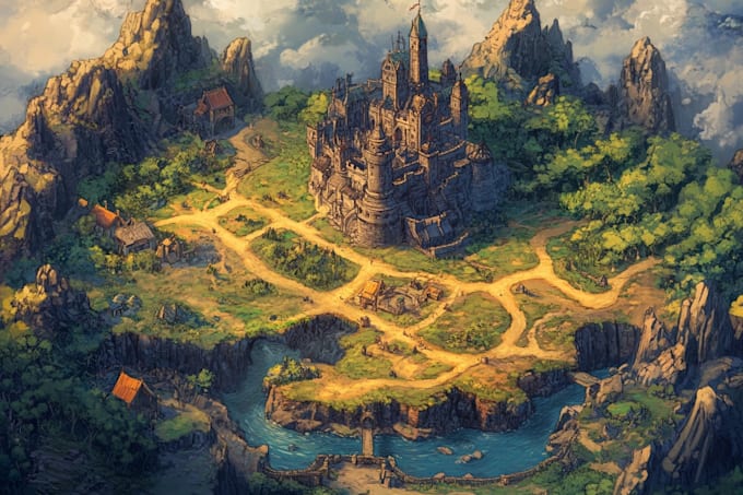 Create your fantasy map by Jacobyagosti | Fiverr