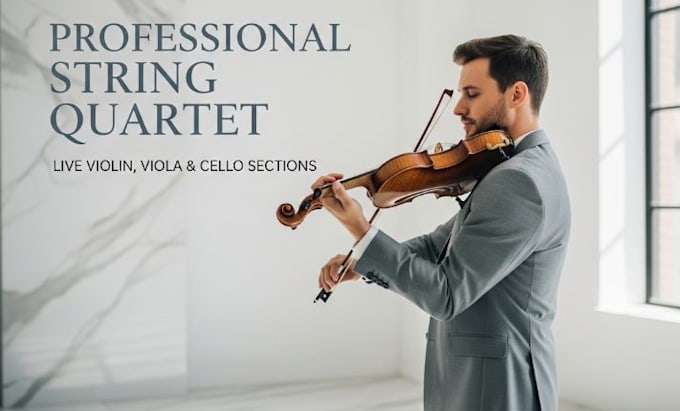 record live quartet strings, classical violin, baroque and cello sections