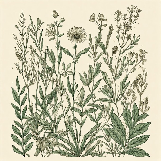 create a realistic botanical drawing