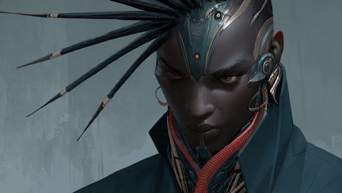 sci fi character illustration or sci fi character