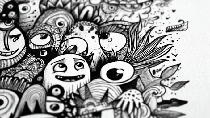 draw fun, quirky, and custom doodle art just for you