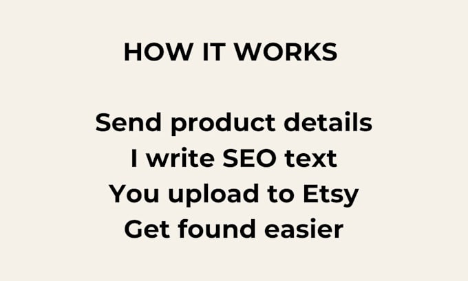 write etsy SEO title, description and tags