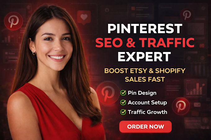 do etsy pinterest setup, pin design, store management store ads shopify audit