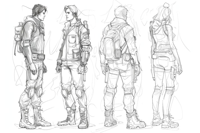draw rough sketch or concept sketch from your idea