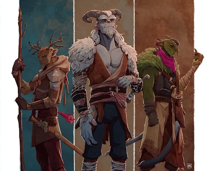 custom dnd character illustration