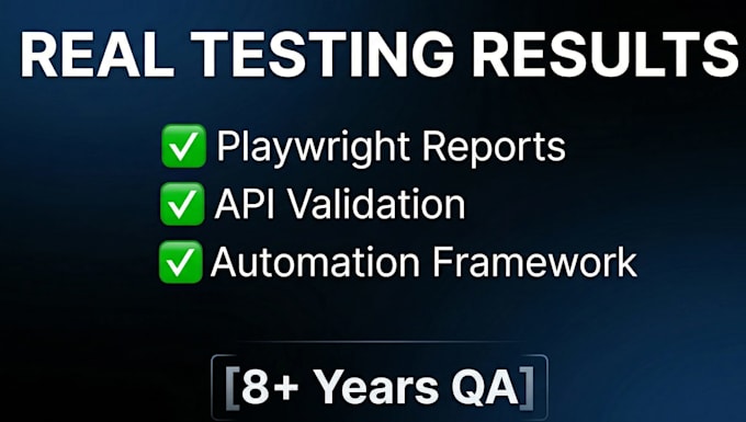 playwright, manual testing, API testing