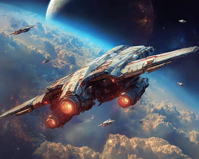 design a sci fi spaceship design