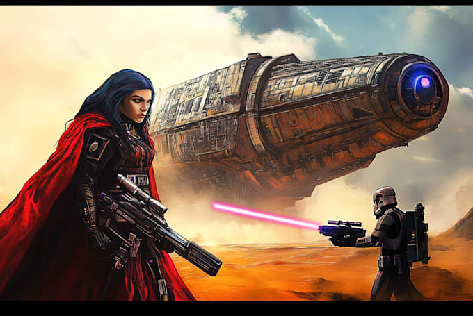create star wars and sci fi illustration