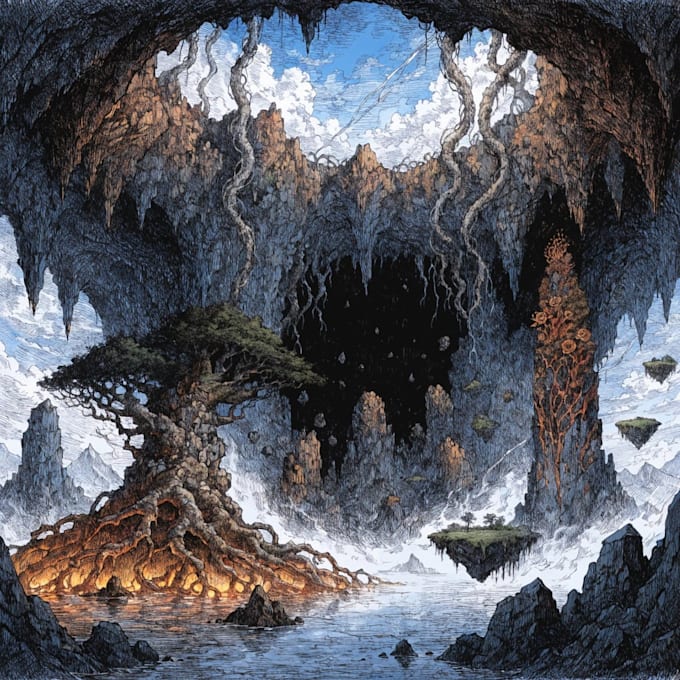 create draw a unique dnd rpg battle map