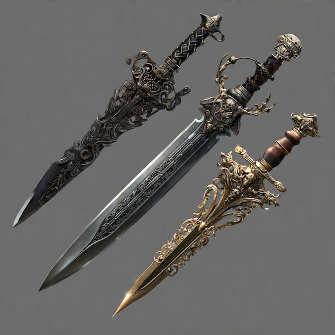 create weapon concept art for you