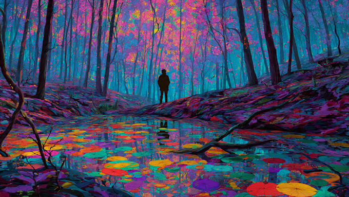 cerate a psychedelic surrealistic art for you