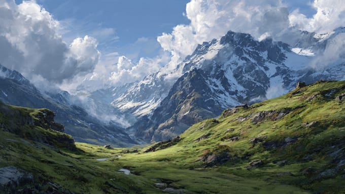 create realistic environment concept art