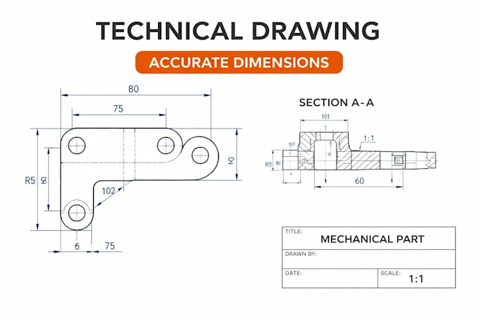 convert PDF or image to autocad 2d drawing professionally