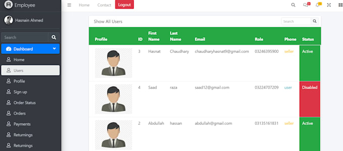 develop webiste for you with both front end and backend