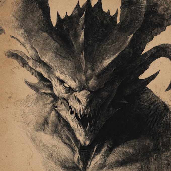make fantasy horror character and monster art