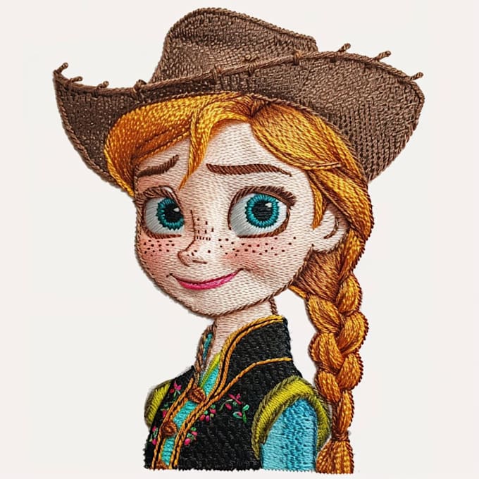 do hat, shirt embroidery design into dst pes
