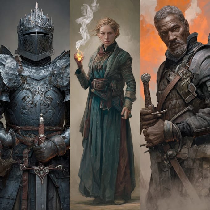 create custom dnd, rpg, and character art