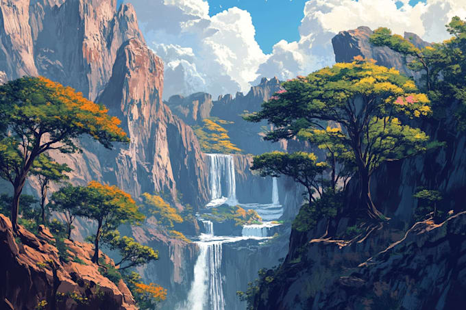 design amazing fantasy landscape