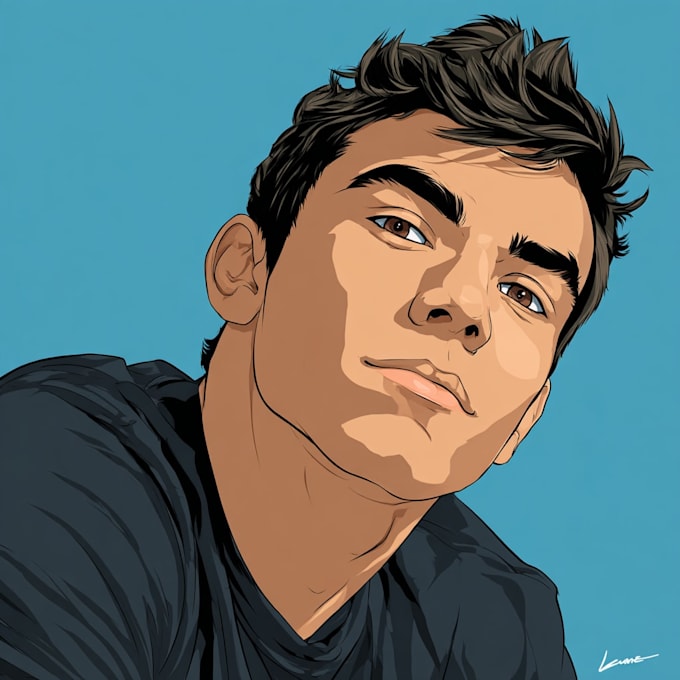 draw amazing vector cartoon portrait