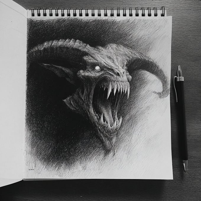 make a fantasy horror character and monster art