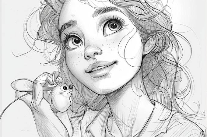 unique style disney cartoon sketch