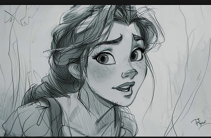 make sketch you a disney cartoon