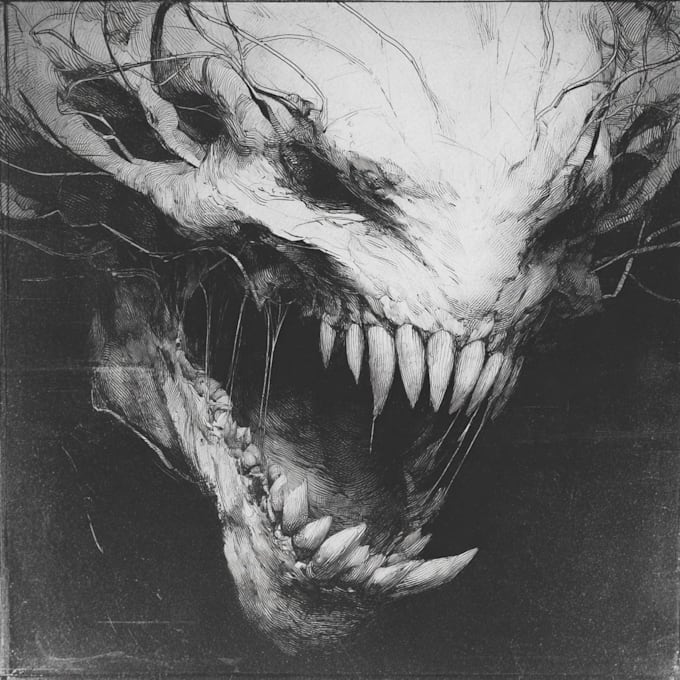 make fantasy horror character and monster art