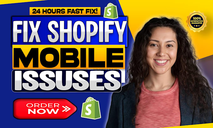 fix shopify mobile responsiveness, bugs, layout, and design issues in 24 hours