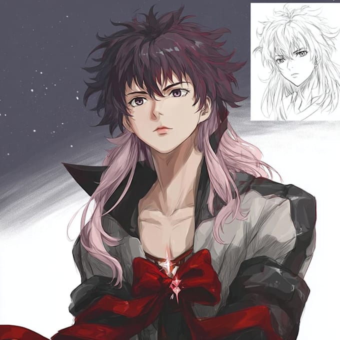 Draw characters and fanart in anime art style by Mikatzi | Fiverr