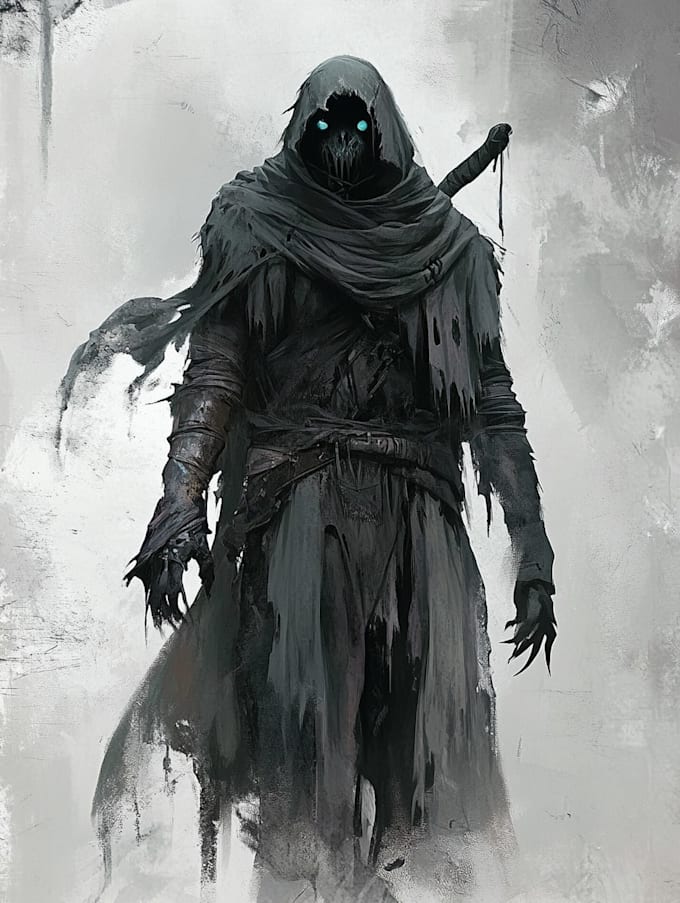 design horror book characters art