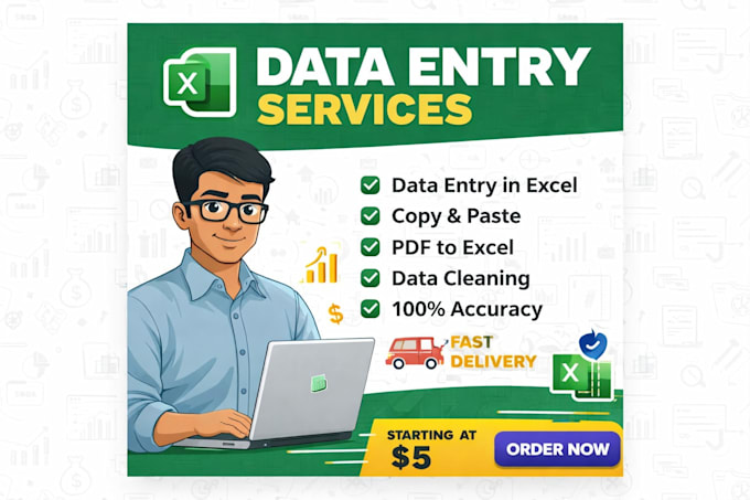 excel data entry, PDF to excel, copy paste work
