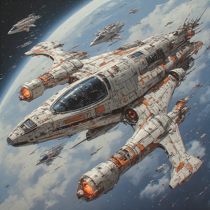 sci fi art and spaceship design
