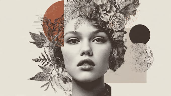 design unique digital collage art illustration