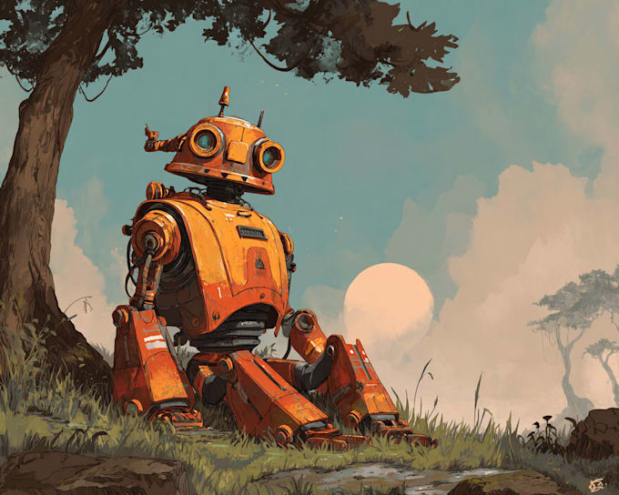 craft epic sci fi robot art and concept designs