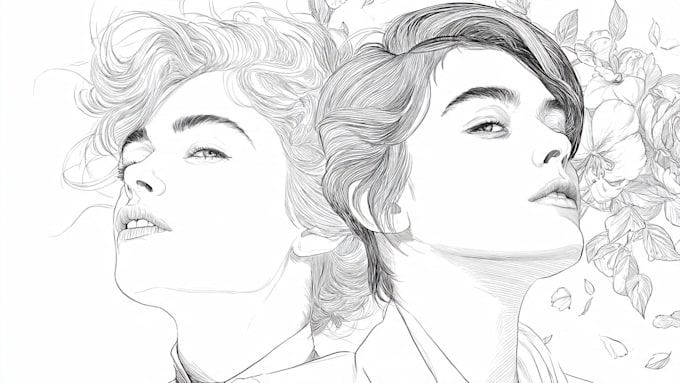 draw detailed line art illustrations