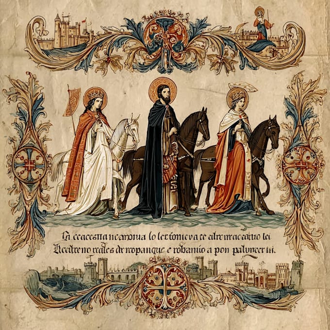 draw medieval illustration art manuscript