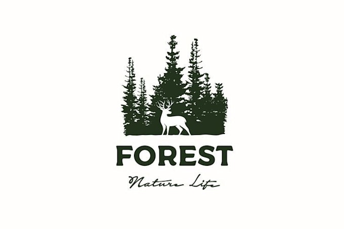 design creative forest and tree logo