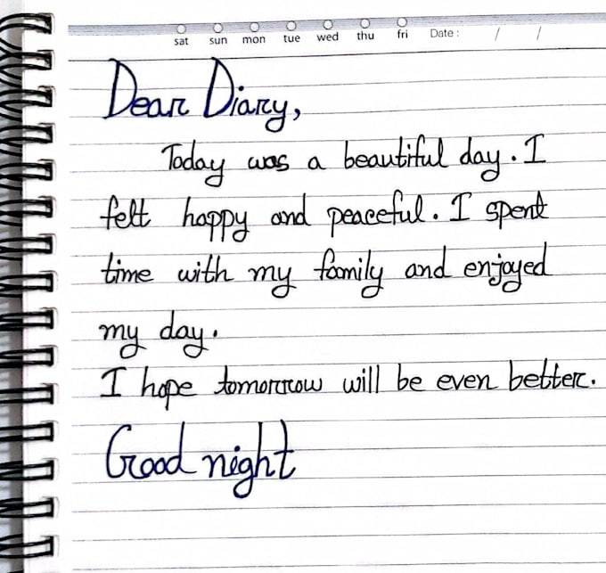 write neat handwritten notes and letters