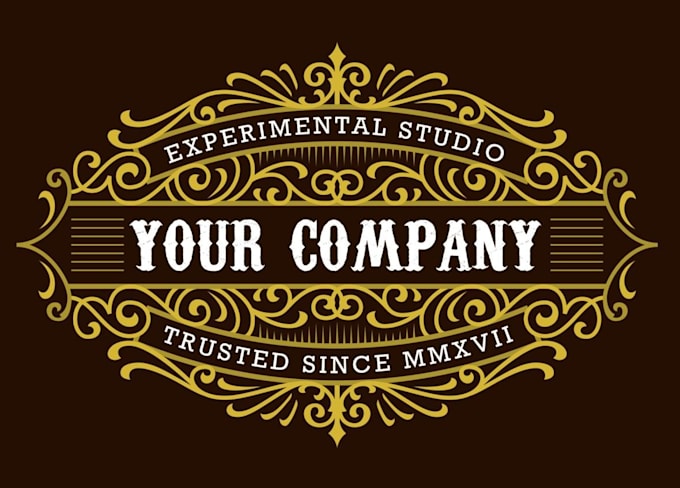 draw custom vintage logo, badge, emblem, or label
