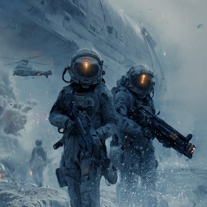 draw concept art for science fiction