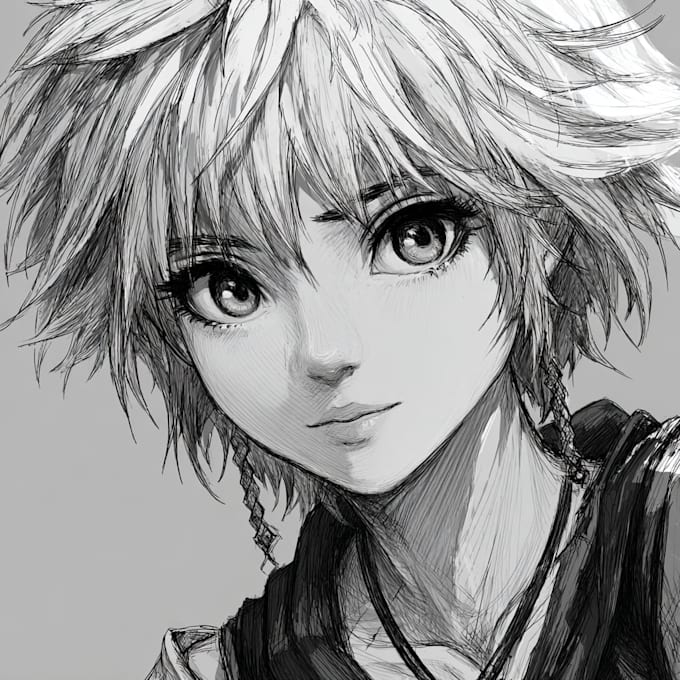 draw anime sketch colored