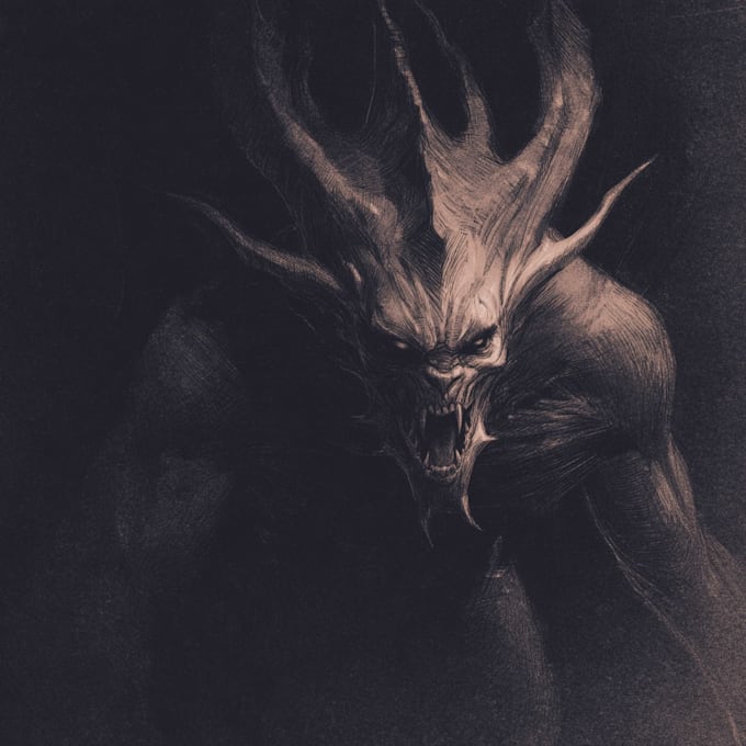 draw horror or fantasy monster or creature for you